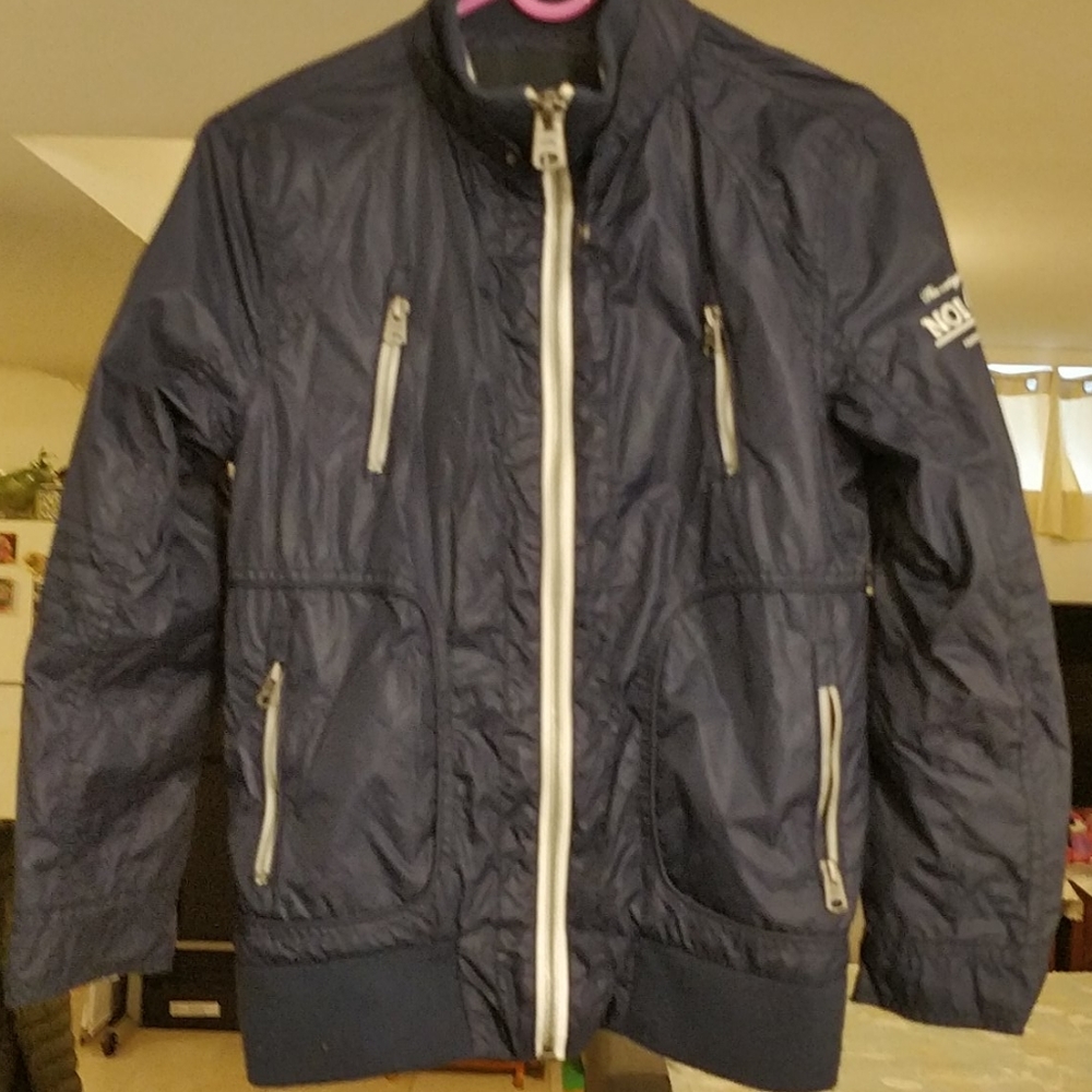 Boys stylish zippered rain jacket size small